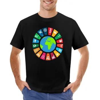 ЦУР на ООН | Лого на Глобалните цели на ООН | Цели на устойчивото развитие на Организацията на Обединените Нации за периода до 2030 година мъжка Тениска мъжка тениска облекло